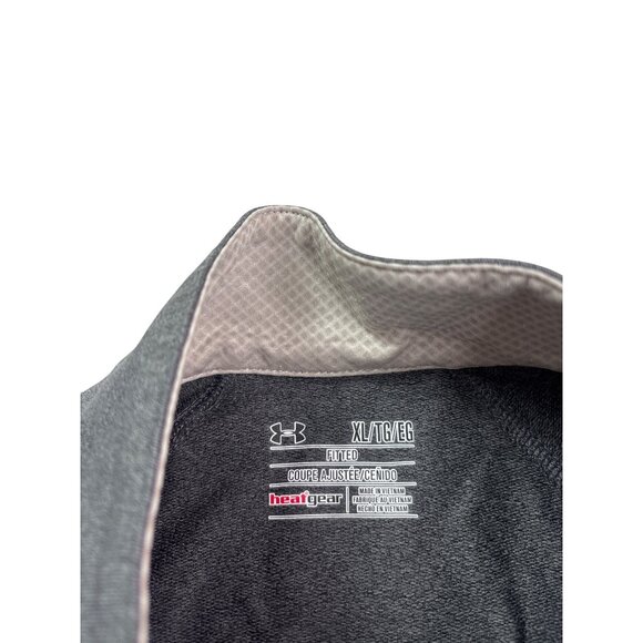 Under Armour Mens Heat Gear Fitted Long Sleeve 1/4 Zip Pullover XL Thumbholes - Picture 6 of 7